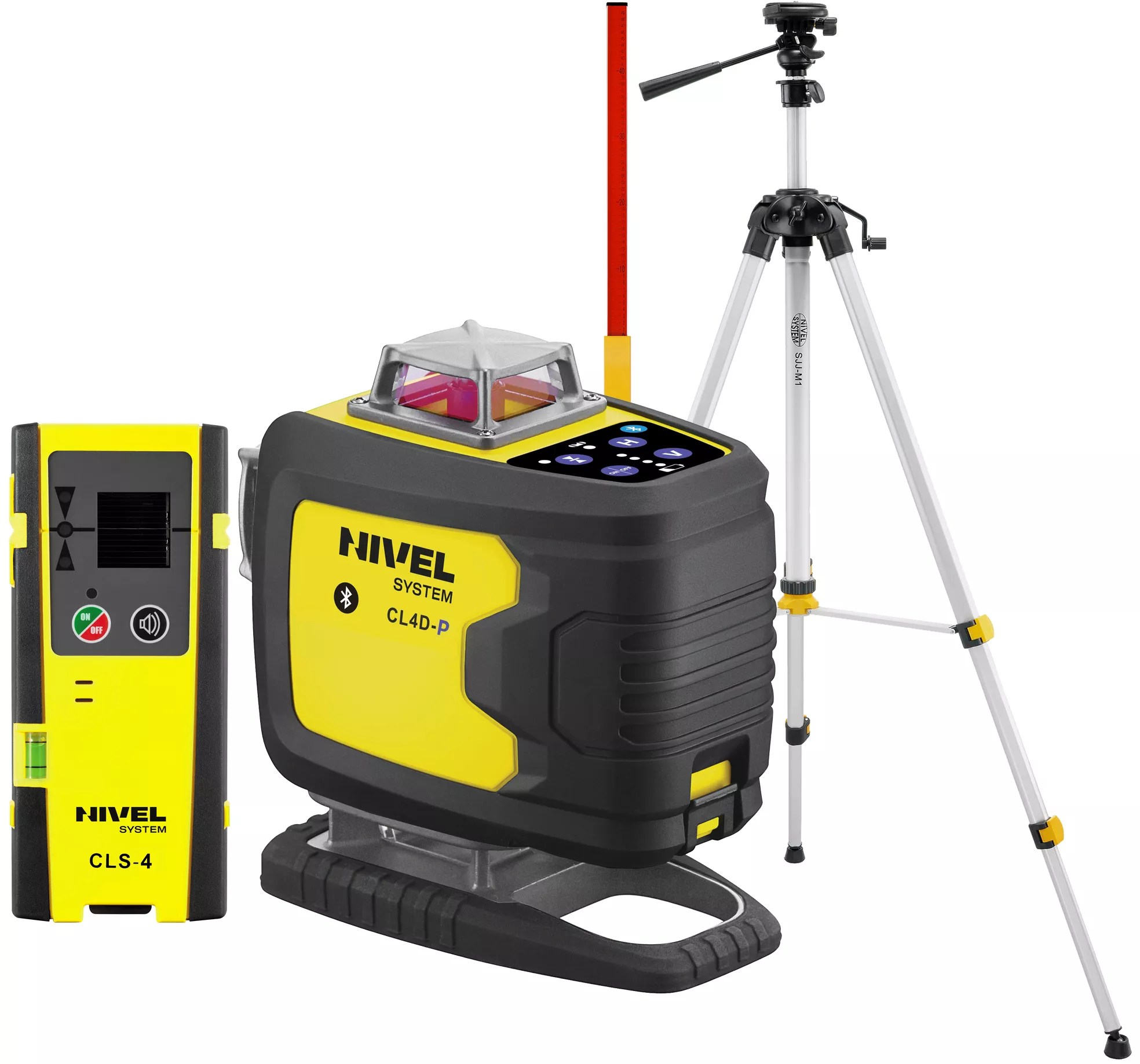 Multilaser krzyżowy Nivel System CL4D-P (+ statyw SJJ-M1 EX, łata LS-24 i czujnik CLS-4), wiązka fioletowa
