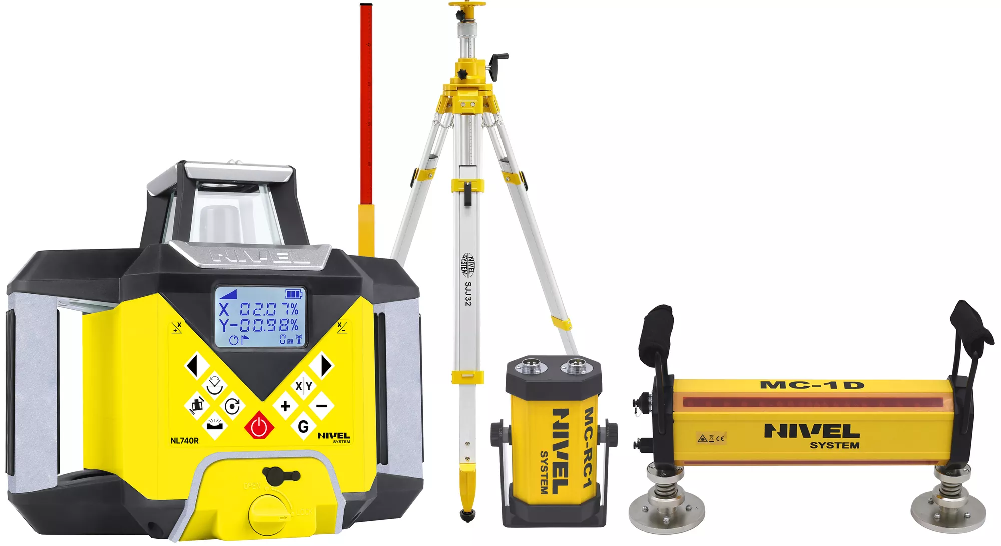 Niwelator Nivel System NL740R Digital + sjj32, ls-24, mc-1d | 