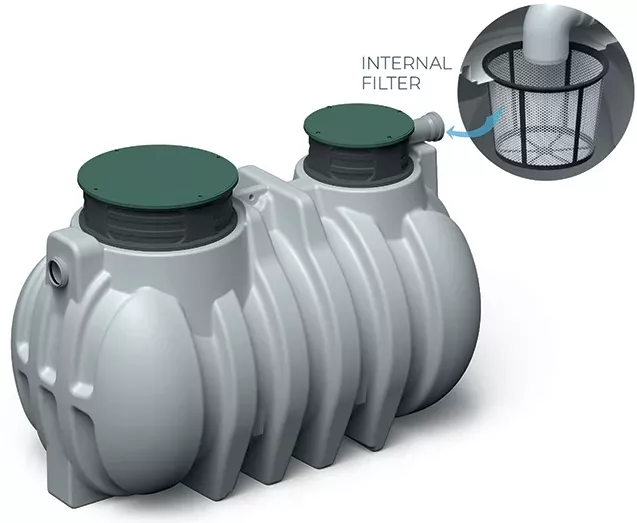 Podziemny zbiornik na wodę deszczową Waterform Unground Tank-2000C | 