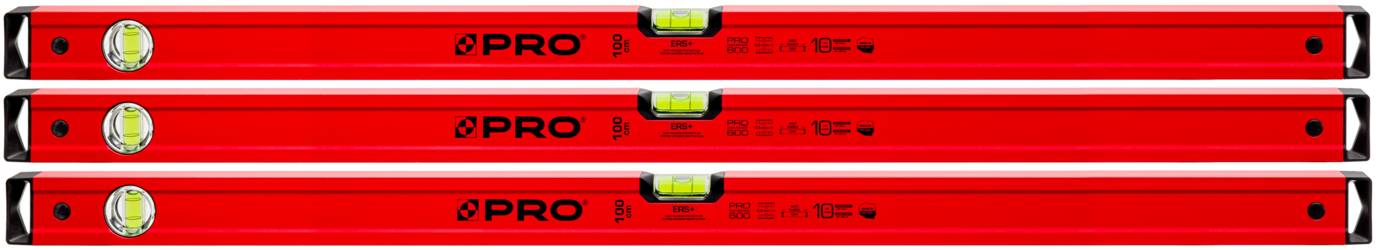 Poziomica PRO 600 100 cm (zestaw 3 sztuki)