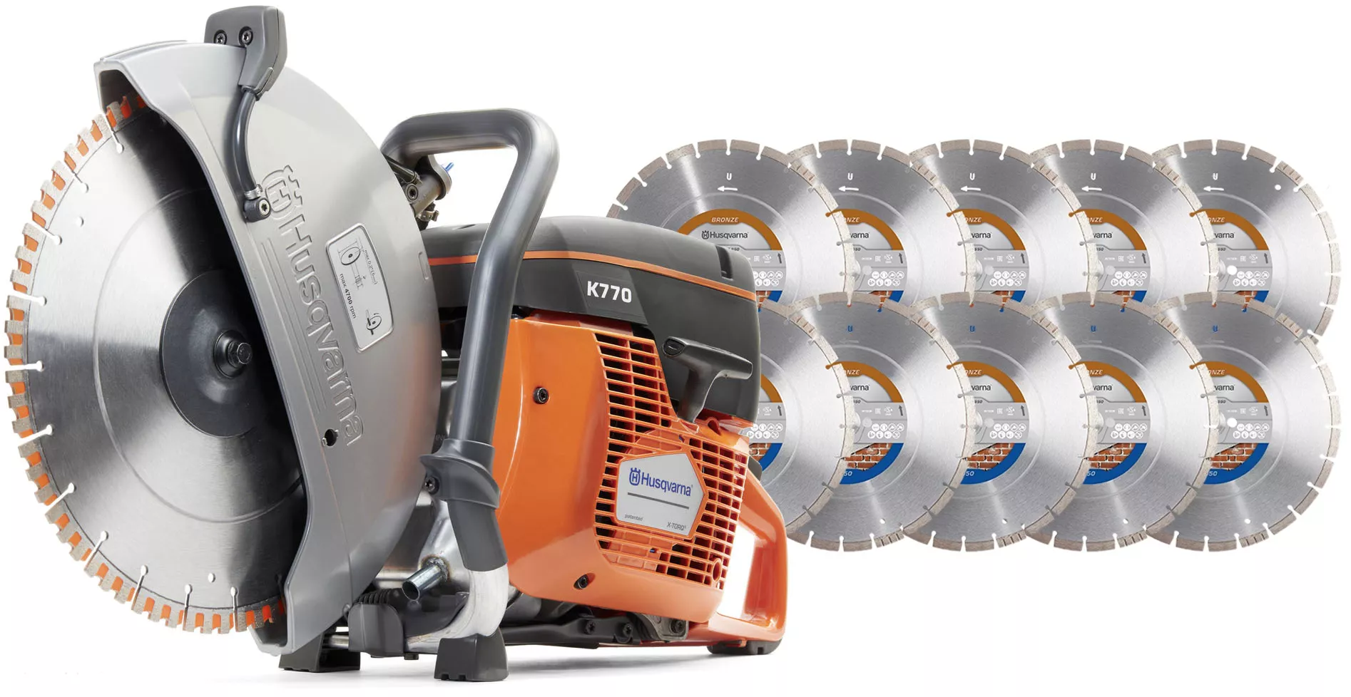 Przecinarka ręczna Husqvarna K 770 + 10x tarcza diamentowa ▷ 