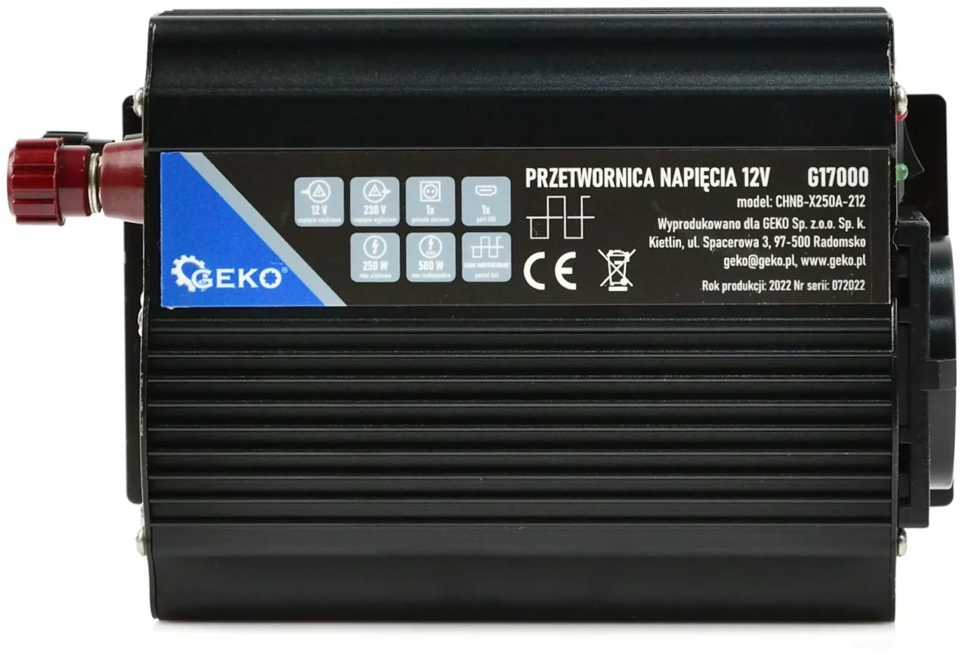Przetwornica napięcia Geko G17000 12 V/230 V 250/500 W | 