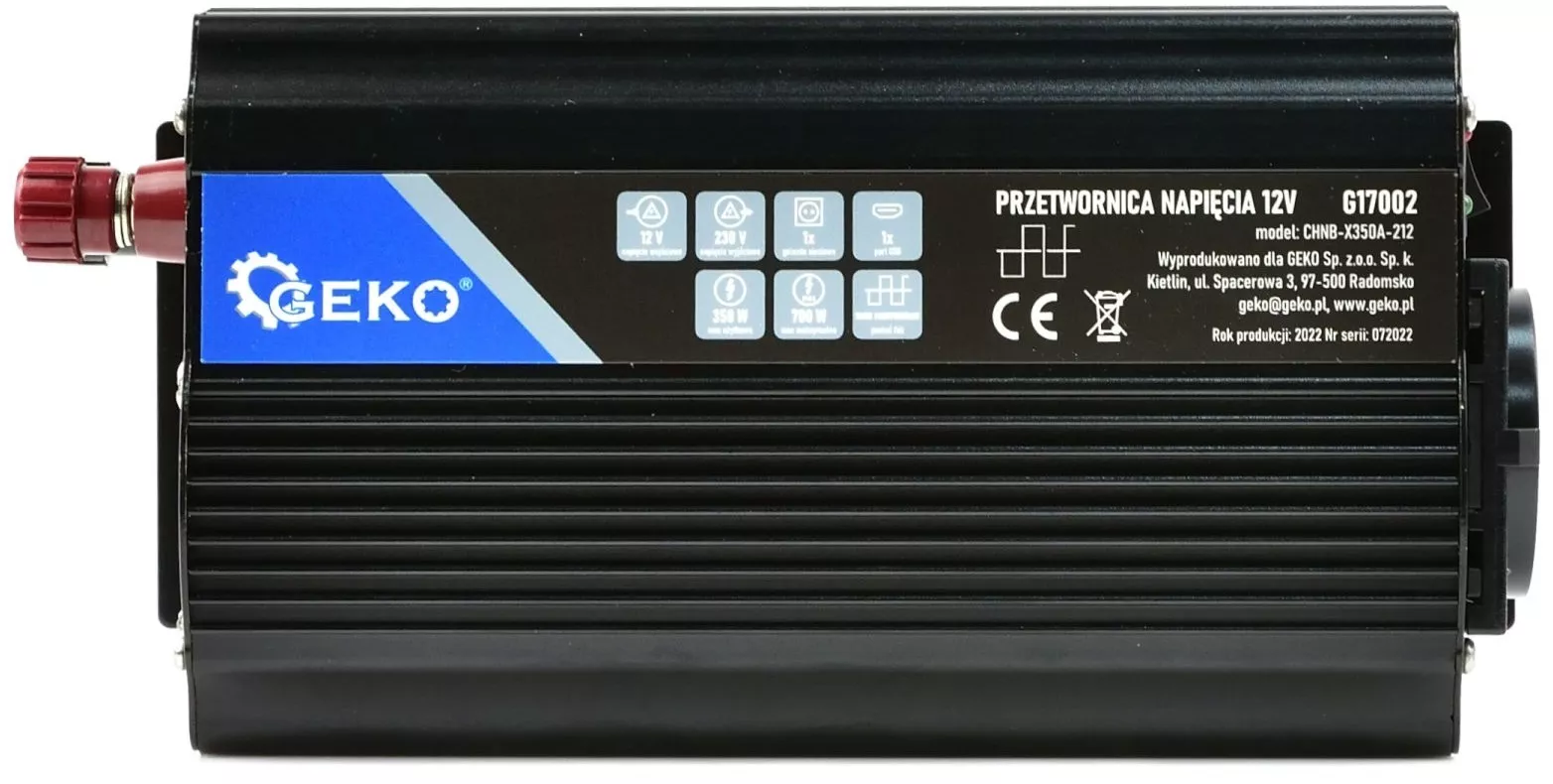 Przetwornica napięcia Geko G17002 12 V/230 V 350/700 W | 