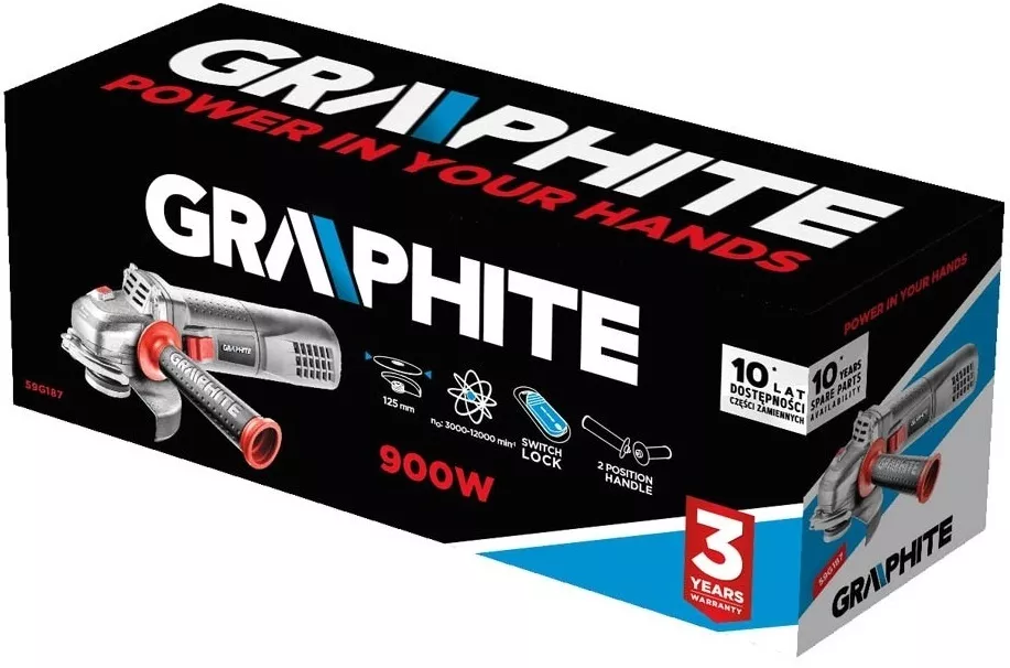 Szlifierka kątowa Graphite 59G187 900 W