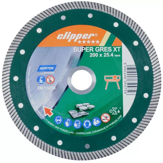 Tarcza diamentowa Norton Clipper Extreme Ceramic Turbo 200 mm do ceramiki, granitu, marmuru, płytek i szkła