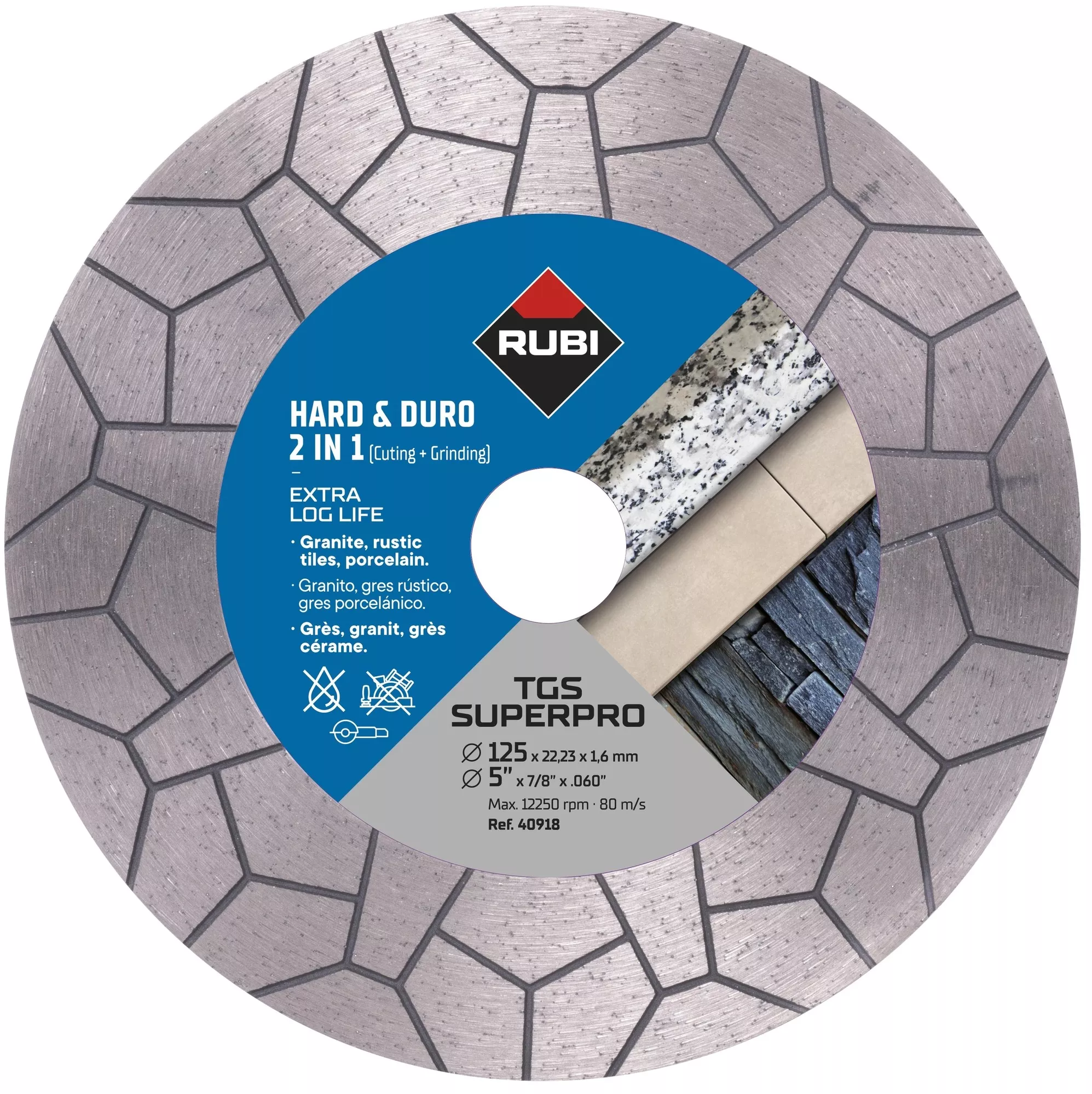Tarcza diamentowa Rubi TGS 125 SUPERPRO 125 mm | 