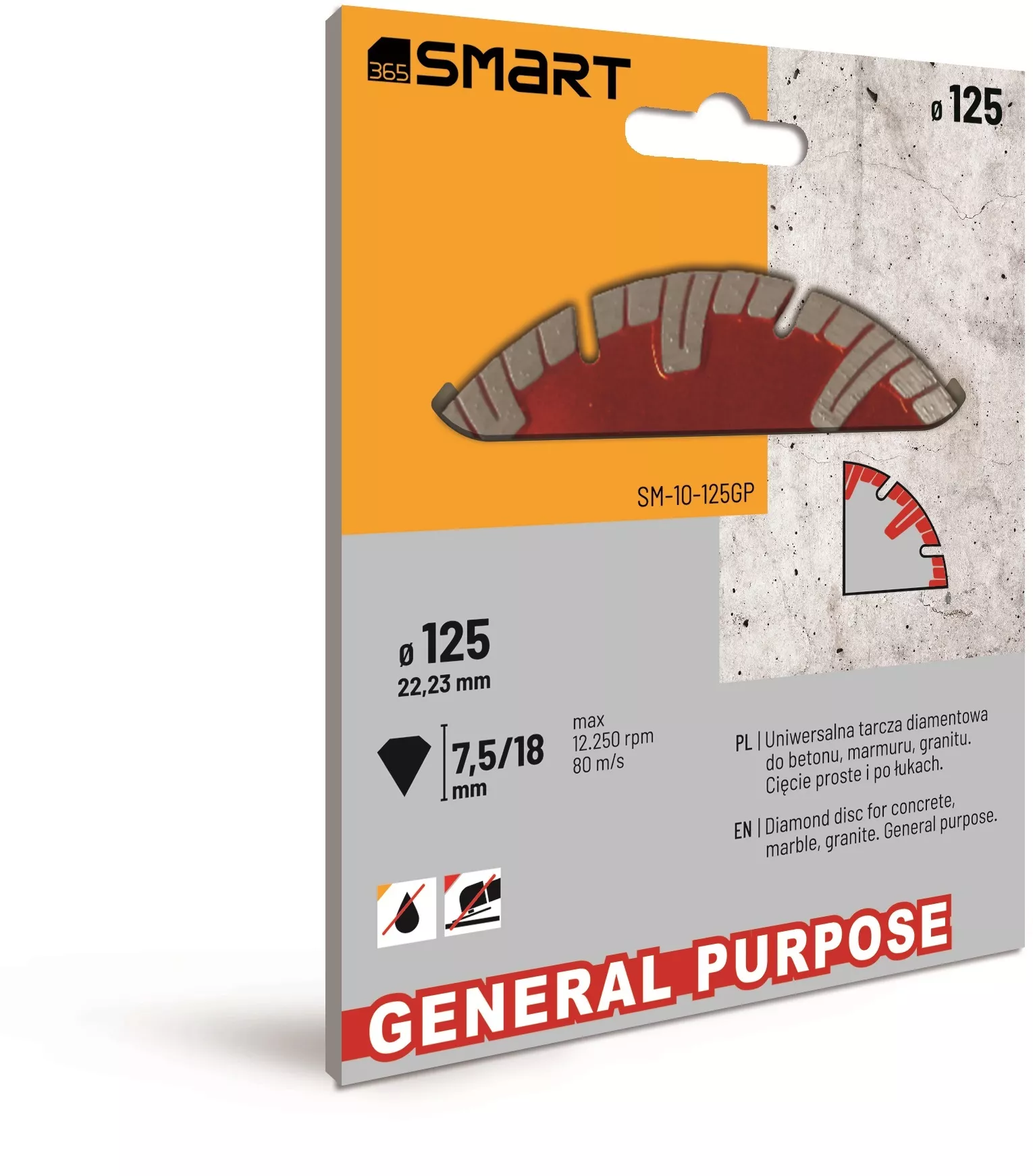 Tarcza diamentowa Smart365 10-125GP 125 mm | 