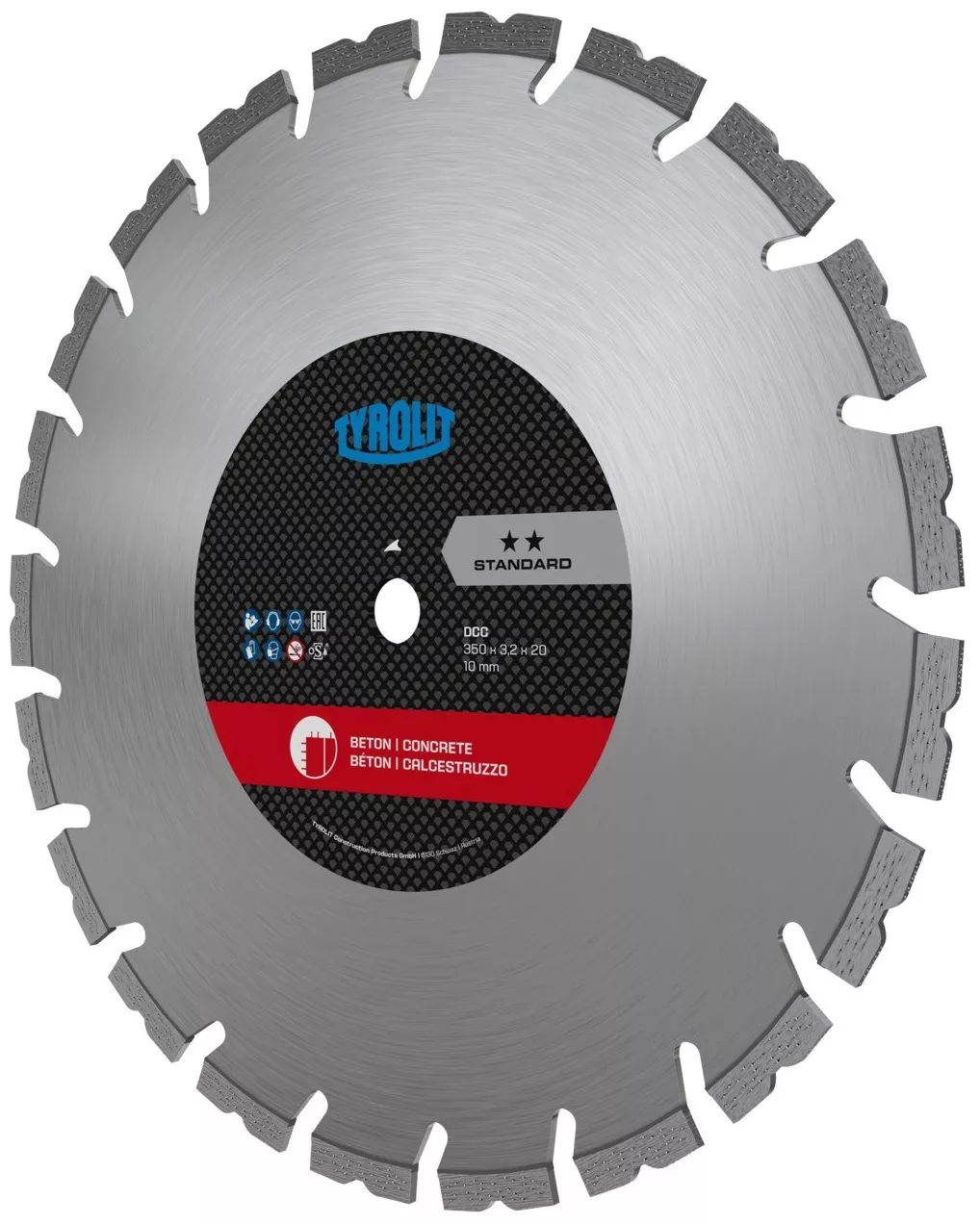 Tarcza diamentowa Tyrolit Standard DCC 350 x 3 mm, 25,4 MM 