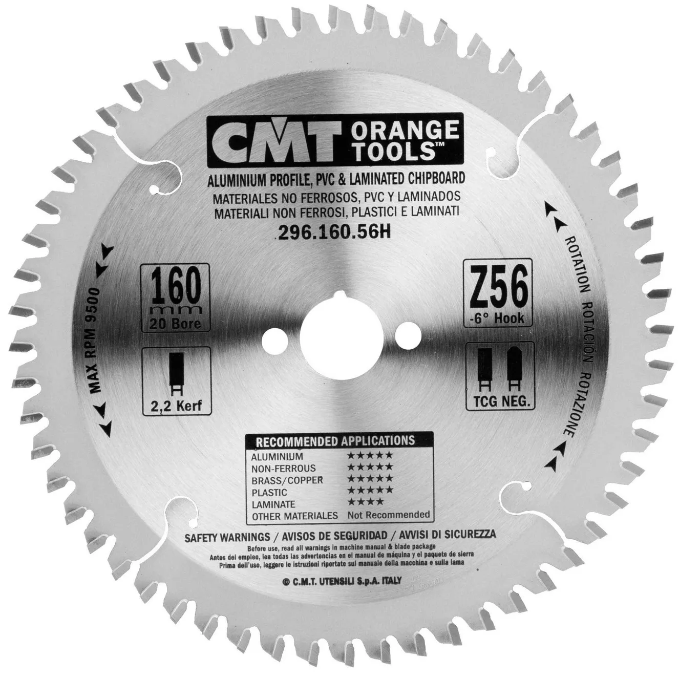 Tarcza tnąca CMT Orange Tools HM D 160, F 20, Z 56 | 