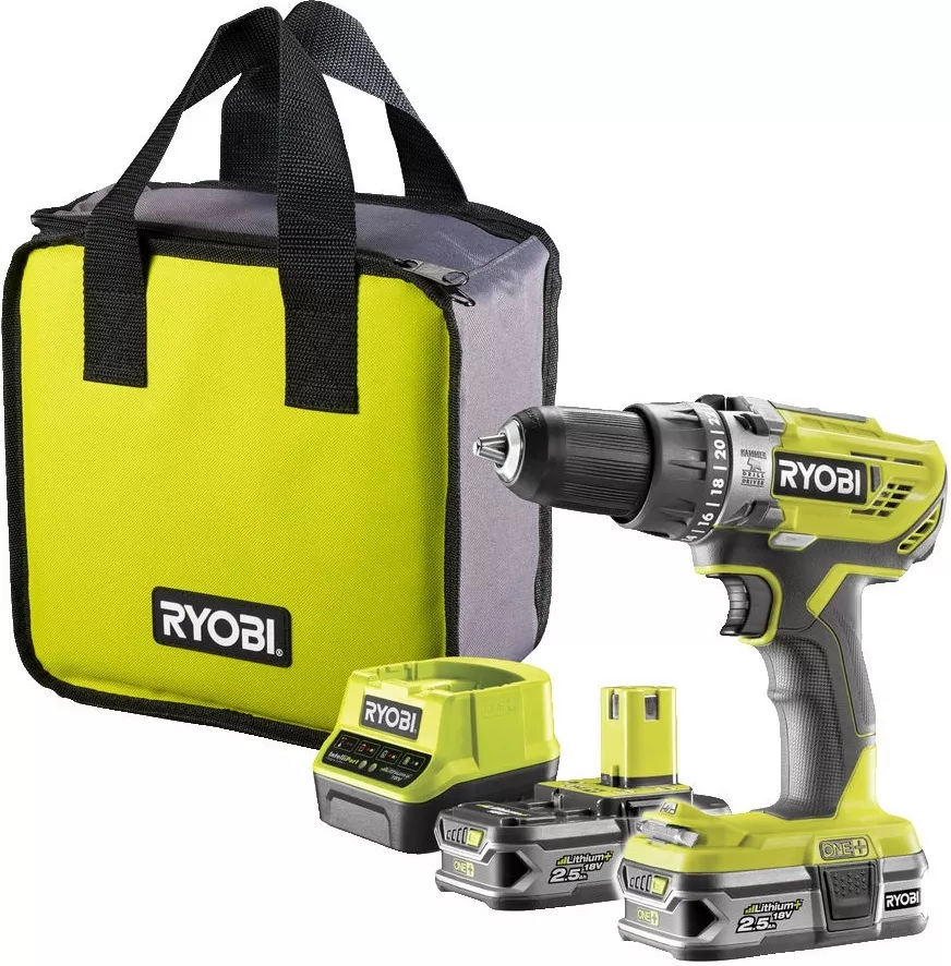 Wiertarko-wkrętarka udarowa Ryobi R18PD3-225S | 