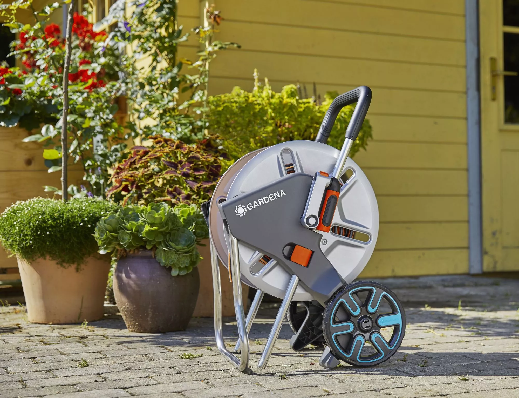 Wózek na wąż gardena cleverroll m metal miękki uchwyt | 