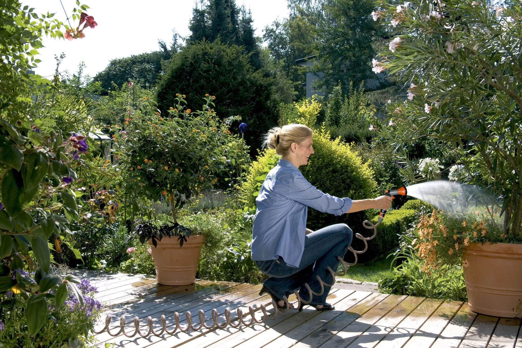 Wąż spiralny Gardena – 10 m (zestaw)