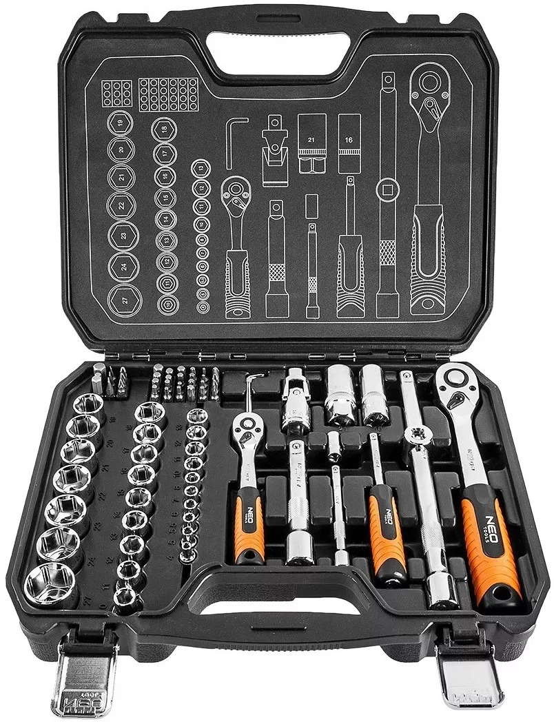 Zestaw kluczy Neo Tools 08-673, 1/2″, 1/4″ | 