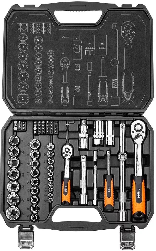 Zestaw kluczy Neo Tools 08-673, 1/2″, 1/4″ | 