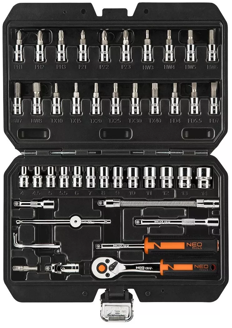 Zestaw kluczy nasadowych Neo Tools 10-004 1/4” | 