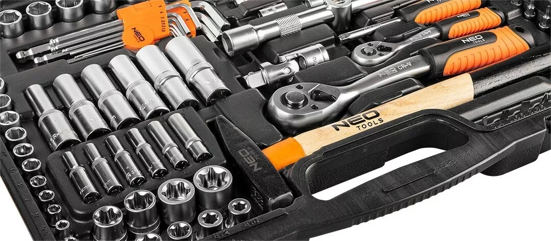 Zestaw narzędzi Neo Tools 10-196 (122 elementy) | 