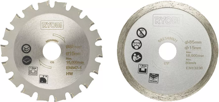 Zestaw tarcz Ryobi RAKMMS02K