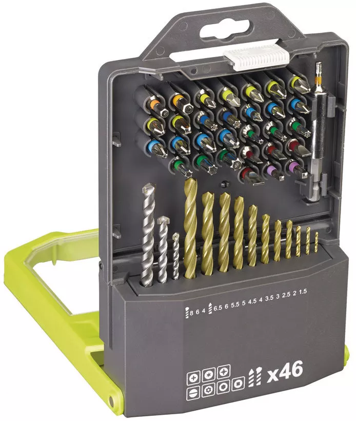 Zestaw wierteł i bitów Ryobi RAK46MIXC (46 sztuk) | 