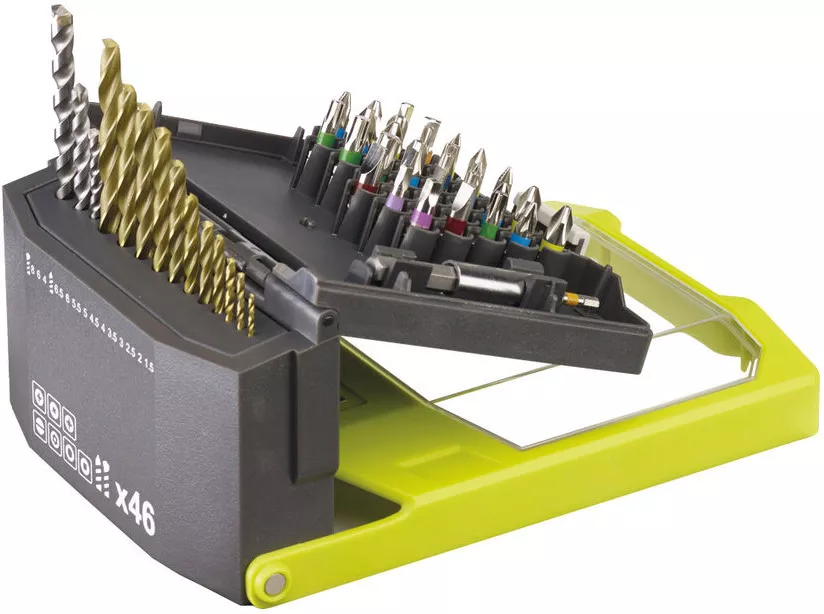 Zestaw wierteł i bitów Ryobi RAK46MIXC (46 sztuk) | 