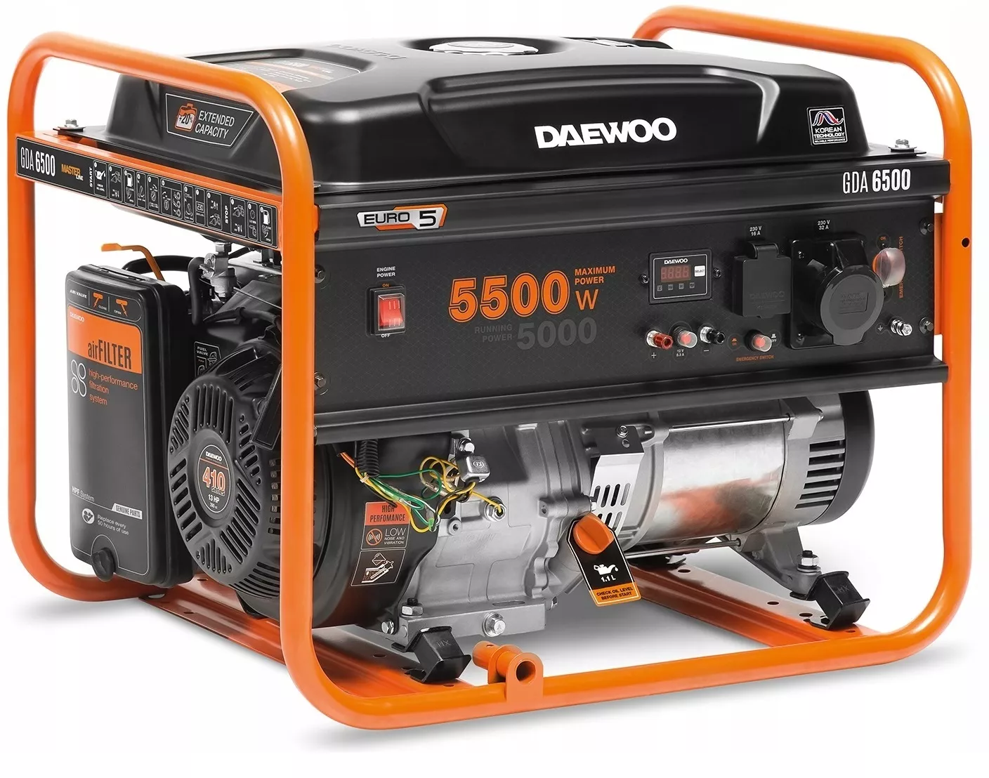 ☑️ Agregat prądotwórczy Daewoo GDA 6500 AVR ▷ 